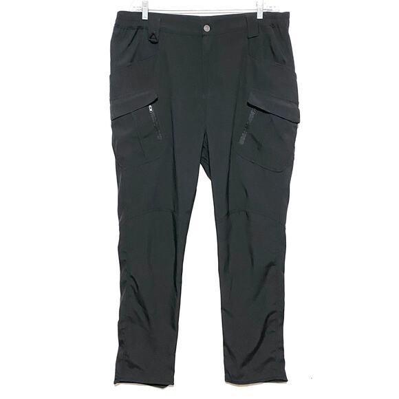 Flexcamo Tactical Series Black Pants Utility Cargo Stretch Waist Mens 2XL 34 - Picture 1 of 9